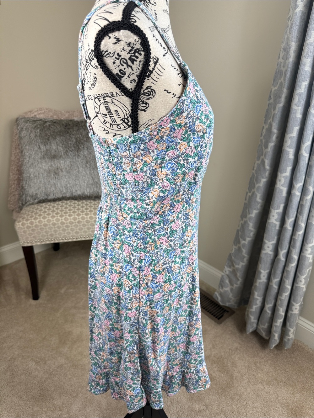 Old Navy Pastel Floral Slip Dress in Light Blue and Pink - Picture 6 of 6